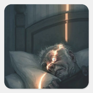 Pegatina Cuadrada Corazón de Cuento — Ojo de Vultura Mal