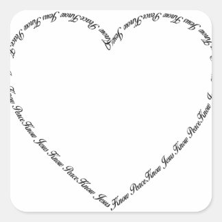 Pegatina Cuadrada Corazón de Jesús