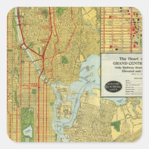 Pegatina Cuadrada Corazón de Nueva York