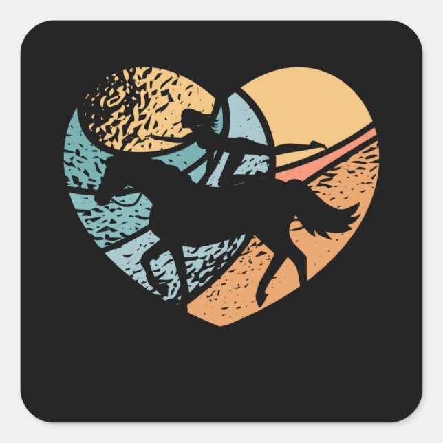 Pegatina Cuadrada Corazón de tensión (Anverso)