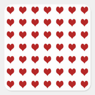 Pegatina Cuadrada Corazón del Día de San Valentín