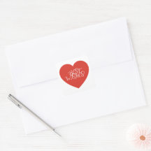 Corazón Rojo Mejores Deseos Modernista Minimalista
