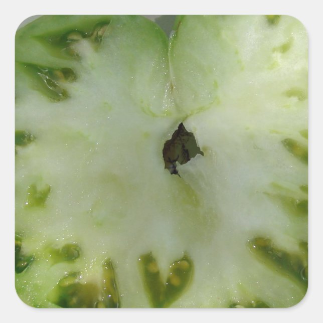 Pegatina Cuadrada Corazones de tomate (Anverso)