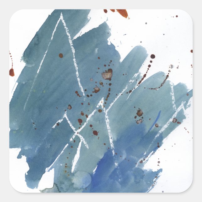 Pegatina Cuadrada Cordillera Azul (Anverso)