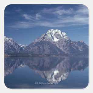 Pegatina Cuadrada Cordillera magnífica de Teton