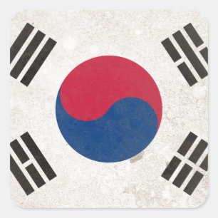 Pegatina Cuadrada Corea del Sur