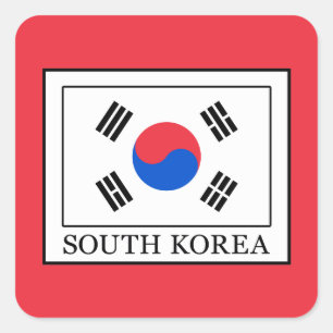 Pegatina Cuadrada Corea del Sur