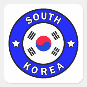 Pegatina Cuadrada Corea del Sur