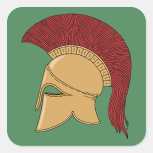 Pegatina Cuadrada Corinthian Helmet