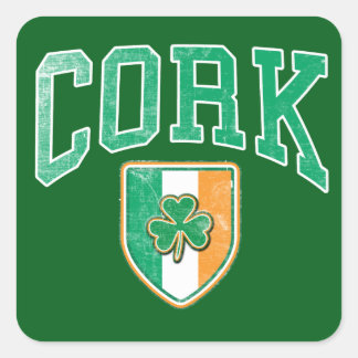 Pegatina Cuadrada CORK Ireland