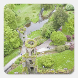 Pegatina Cuadrada Cork, Irlanda. El infame Castillo de Blarney