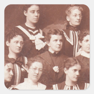 Pegatina Cuadrada coro femenino de alrededor de 1905