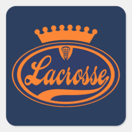 Pegatina Cuadrada Corona de Lacrosse