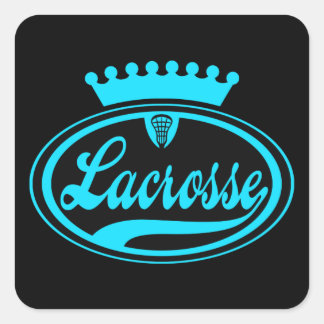 Pegatina Cuadrada Corona de Lacrosse