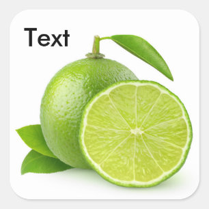 Pegatina Cuadrada Cortar limones