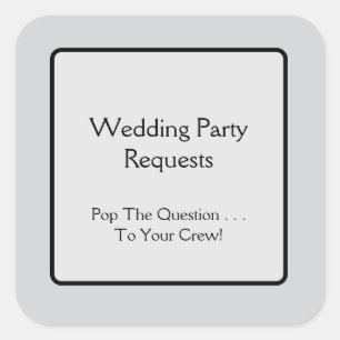 Pegatina Cuadrada Cortejo Nupcial