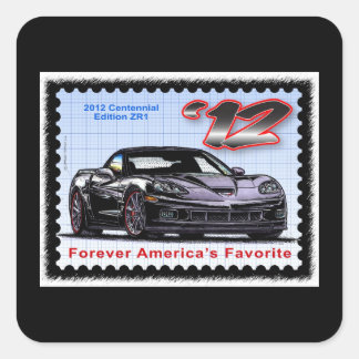 Pegatina Cuadrada Corvette de la edición del centenario de Z06 2012