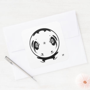 Pegatina Cuadrada Cosa rara de manga