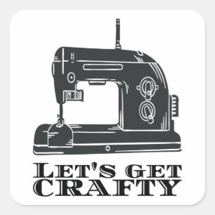 Pegatina Cuadrada Coser - Vamos a ser Creativos