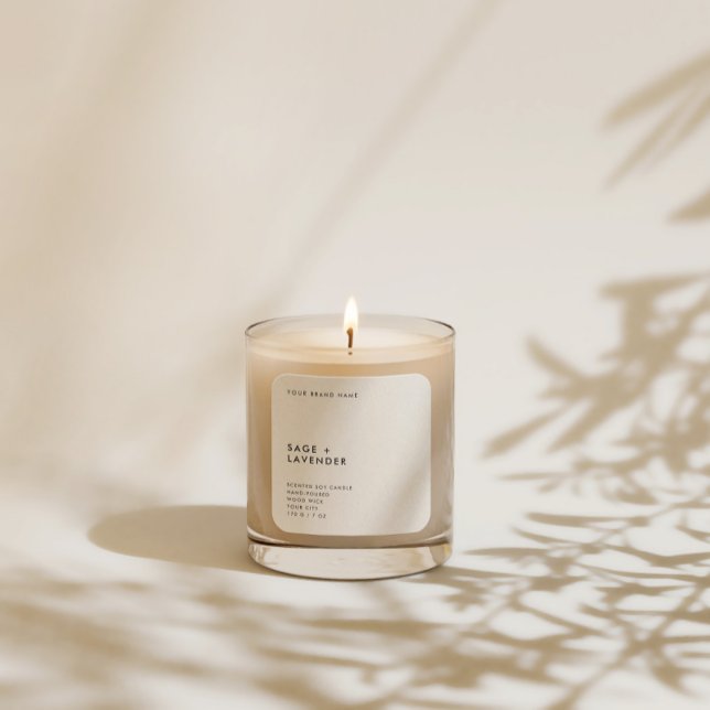 Pegatina Cuadrada Cosmética de velas Minimalistas modernas (Subido por el creador)