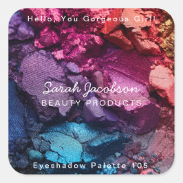 Pegatina Cuadrada Cosmetics Make-Up Beauty Products Labels