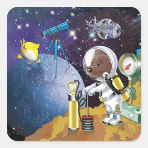 Pegatina Cuadrada cosmos