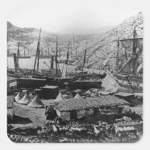 Pegatina Cuadrada Cossack Bay, Crimea, c.1855
