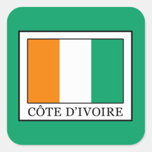 Pegatina Cuadrada Costa de Marfil