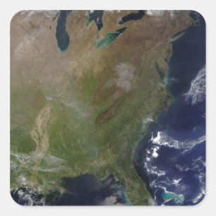 Pegatina Cuadrada Costa este 2 de Estados Unidos