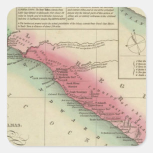 Pegatina Cuadrada Costa Oeste de África, de Sierra Leona