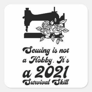 Pegatina Cuadrada Costura -