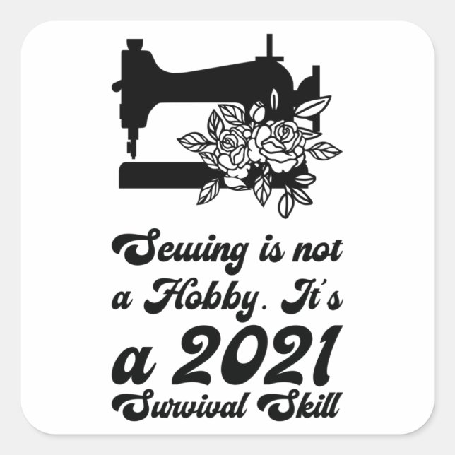 Pegatina Cuadrada Costura - (Anverso)