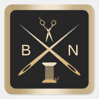 Costura de costura Agujas de oro y balsas de hilo