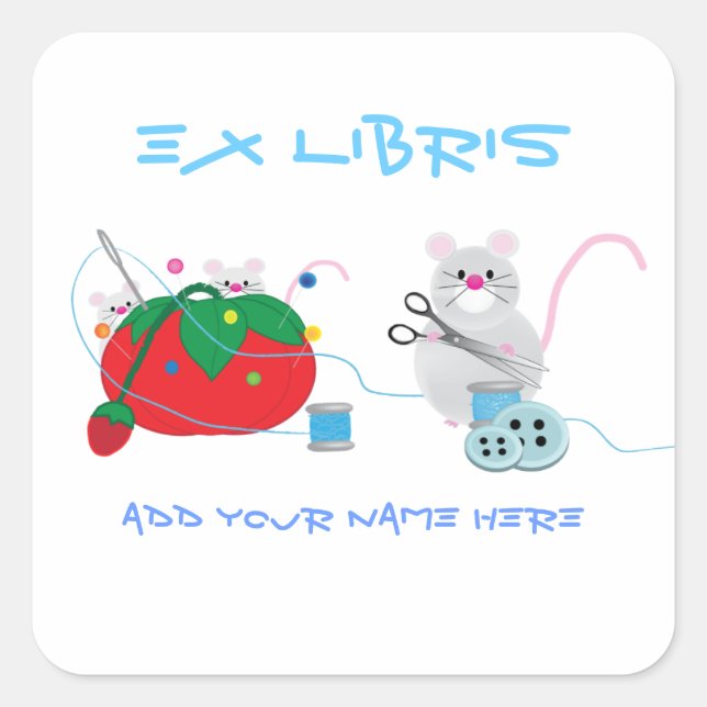 Pegatina Cuadrada Costura de las placas de Fiesta (Anverso)