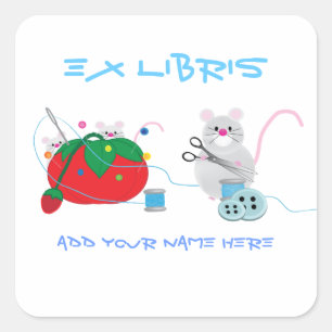 Pegatina Cuadrada Costura de las placas de Fiesta