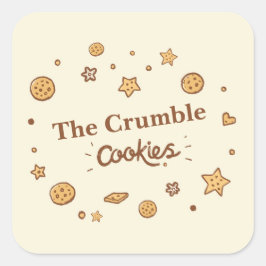 Pegatina Cuadrada Cosy Cookie Delights