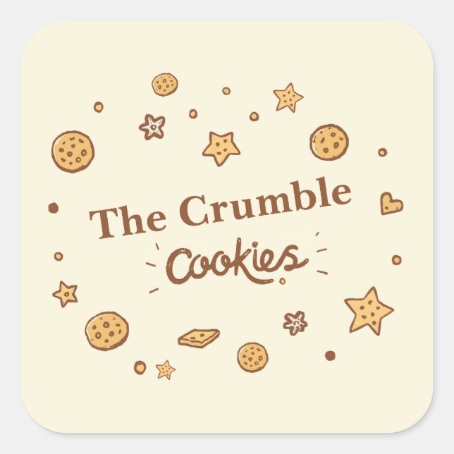 Pegatina Cuadrada Cosy Cookie Delights (Anverso)