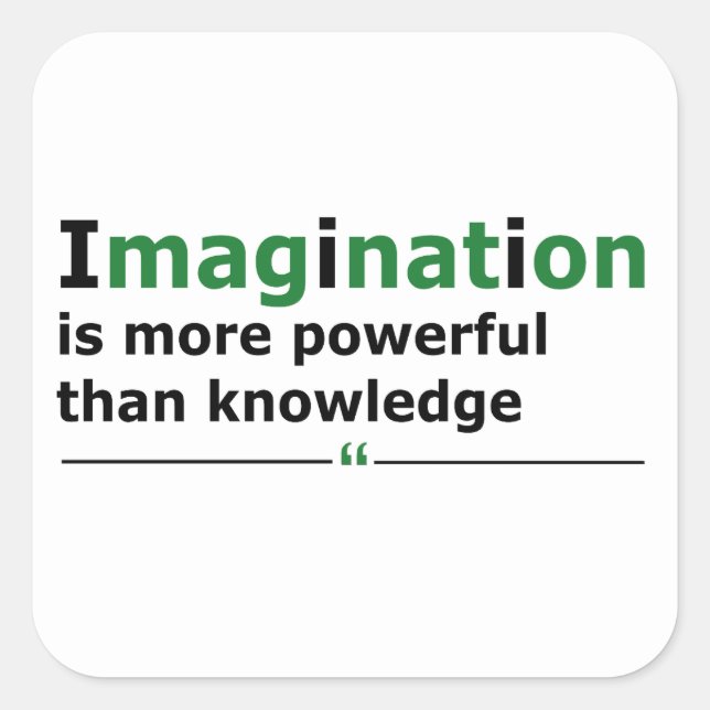 Pegatina Cuadrada Cotización de la vida motivadora (Anverso)