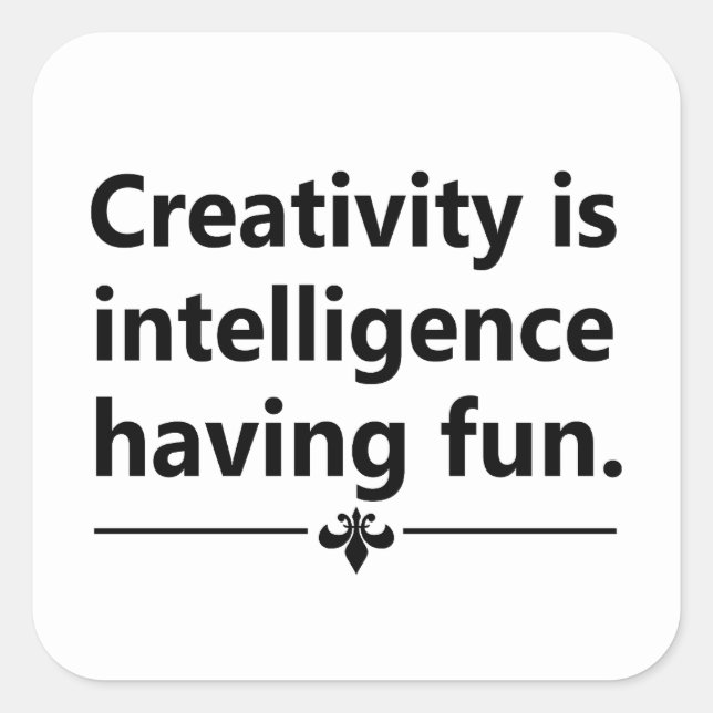 Pegatina Cuadrada Cotización de la vida motivadora (Anverso)