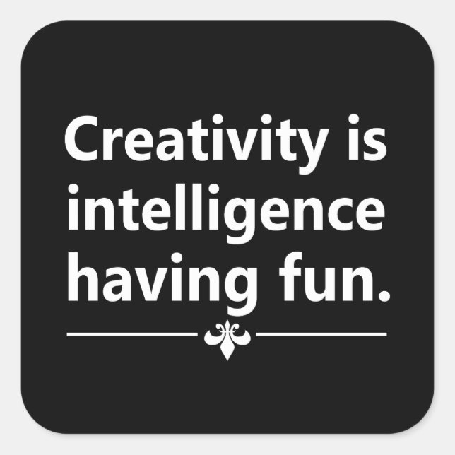 Pegatina Cuadrada Cotización de la vida motivadora (Anverso)