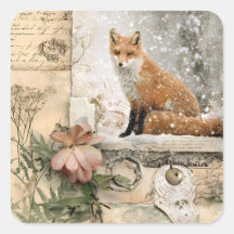 Cottagecore Vintage Zorro de Invierno