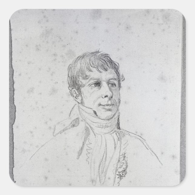Pegatina Cuadrada Count Francois Arnail de Jaucourt (Anverso)