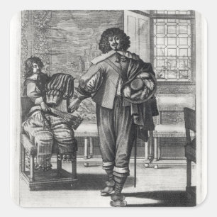 Pegatina Cuadrada Courtier tras el último edicto real