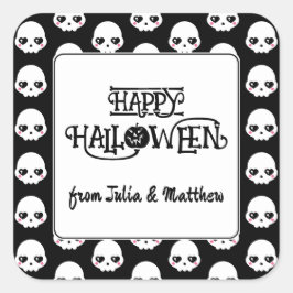 Pegatina Cuadrada Cránulos de color crepústico