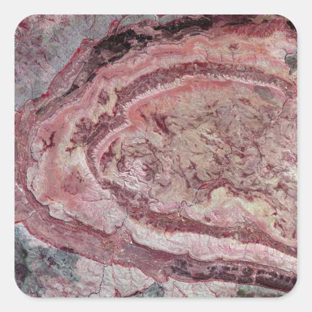 Pegatina Cuadrada Cráter Spider, Australia Occidental (Anverso)