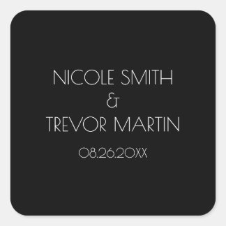 Pegatina Cuadrada Crea el tuyo - Negro