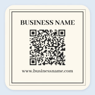 Pegatina Cuadrada Crea instantáneamente un código QR escaneable para