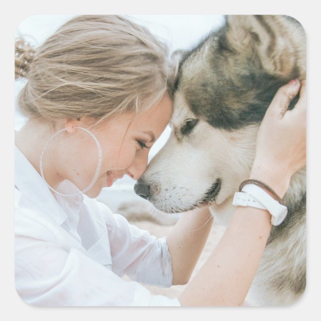 Pegatina Cuadrada Crea tu propia foto (Anverso)