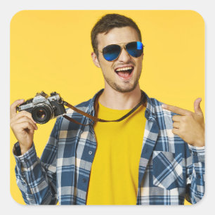 Pegatina Cuadrada Crea tu Propia Foto Imagen Personalizada
