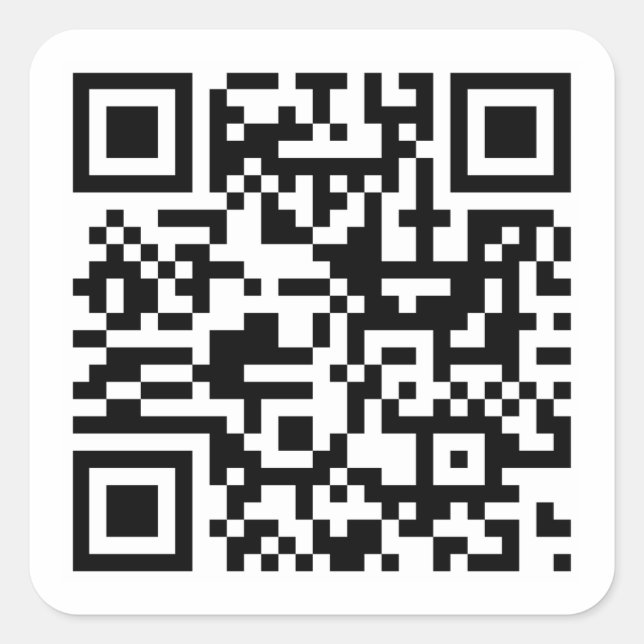Pegatina Cuadrada Crea tu propio código QR personalizado de direcció (Anverso)